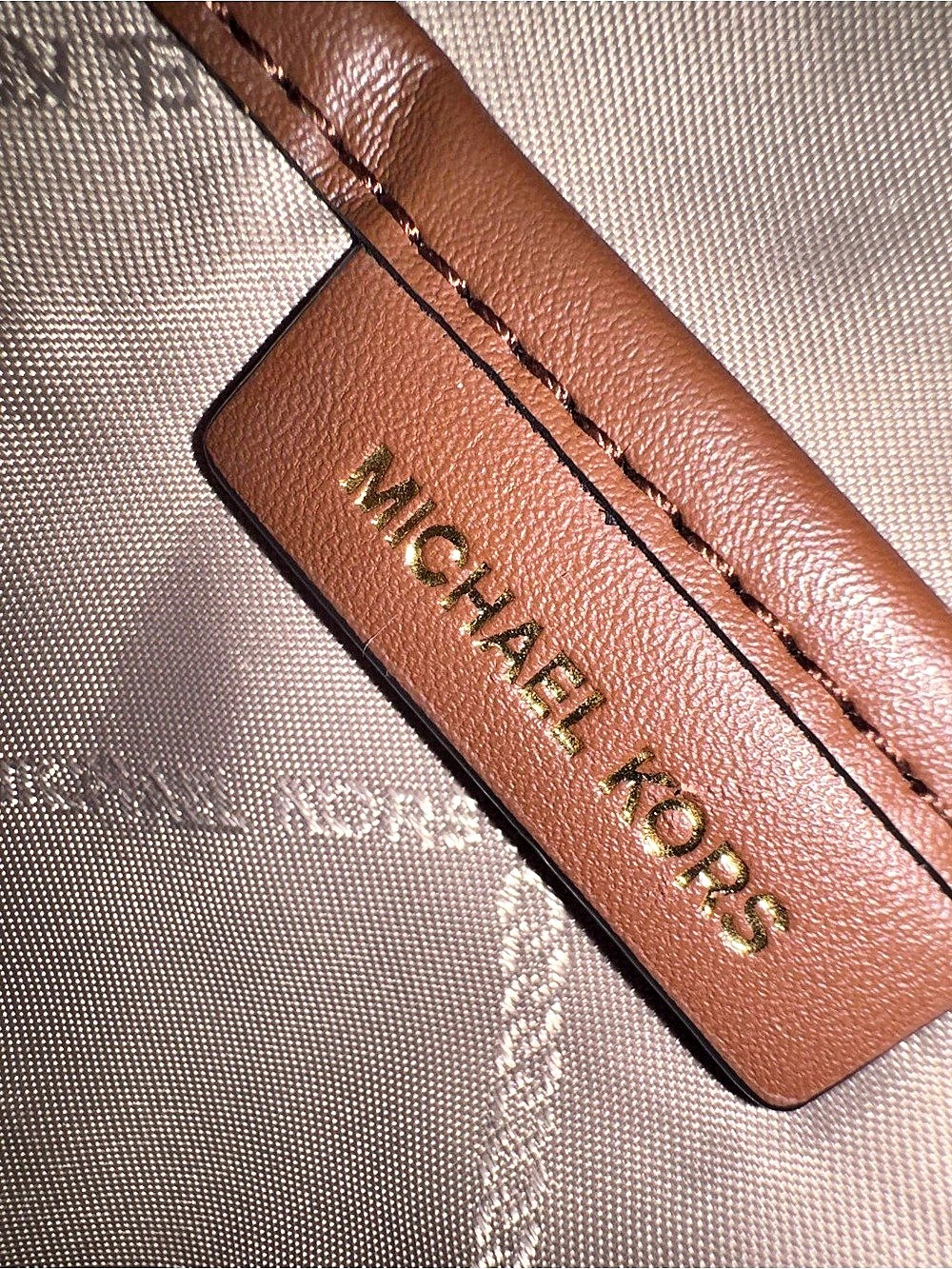 Michael Kors Jet Set Large Pebbled Leather Flat Crossbody Bag Brown - Picture 7 of 7